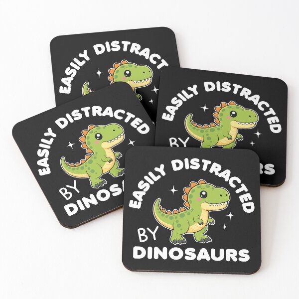 Item preview, Easily Distracted By Dinosaurs Cute Kawaii Dinosaur designed and sold by MO DESIGNS.