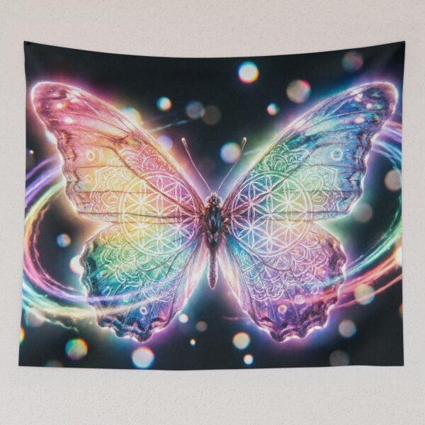 Item preview, Neon Rainbow Geometric Butterfly designed and sold by IntelliMindDesigns.