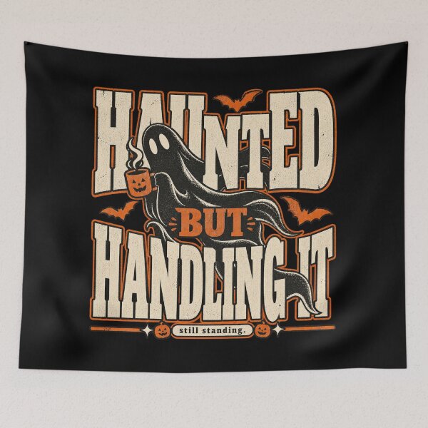 Item preview, Haunted But Handling It Tee, Dramatic Halloween Humor designed and sold by PhylonBoxx.