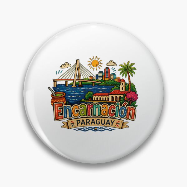 Item preview, Hand Drawn Encarnacion Paraguay Travel Souvenir Landmark Gift designed and sold by axonedfordaxo.