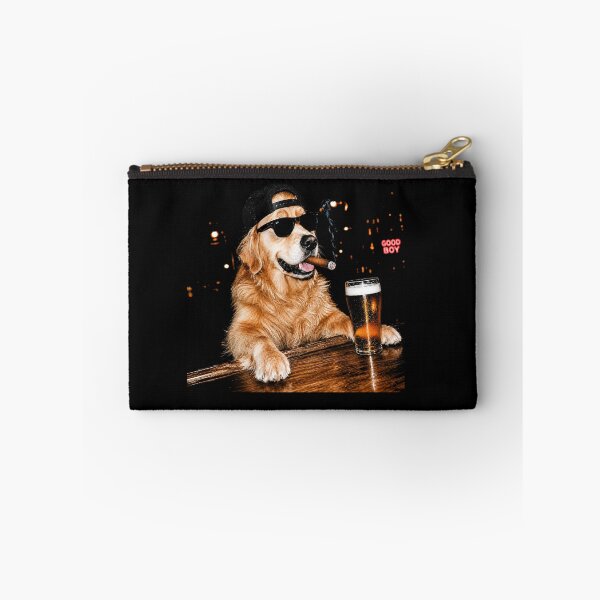 Item preview, Golden Retriever Drinking Beer designed and sold by hargisnamocho.