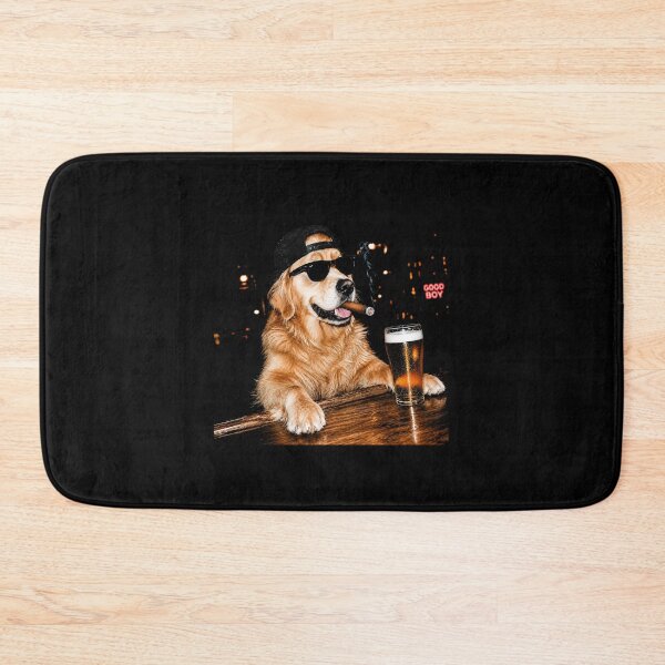 Item preview, Golden Retriever Drinking Beer designed and sold by hargisnamocho.