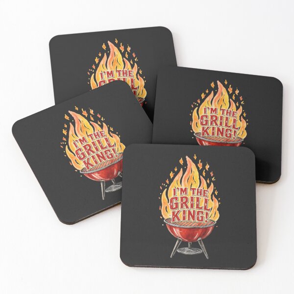 Item preview, The Grill King Watercolor BBQ Fire Graphic | Father's Day Dad Shirt designed and sold by ArtisticDesignsbyLinda.