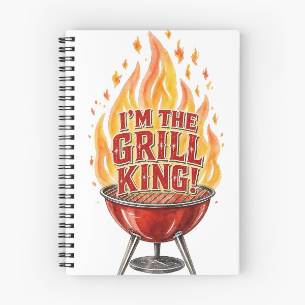 Item preview, The Grill King Watercolor BBQ Fire Graphic | Father's Day Dad Shirt designed and sold by ArtisticDesignsbyLinda.