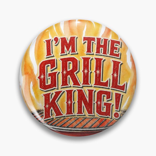 Item preview, The Grill King Watercolor BBQ Fire Graphic | Father's Day Dad Shirt designed and sold by ArtisticDesignsbyLinda.