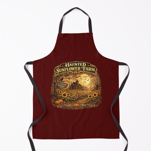Item preview, Haunted Sunflower Farm Vintage Halloween Autumn Design designed and sold by mocci10.