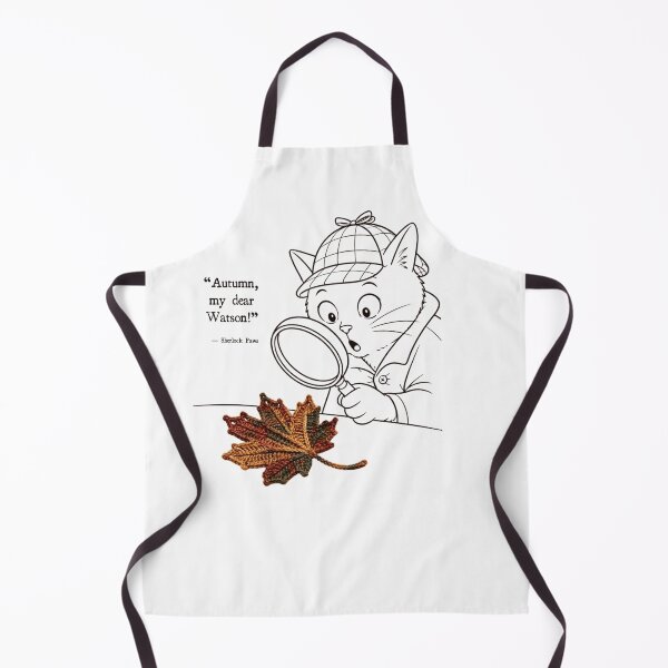Item preview, Cat Detective Examining a Knitted Autumn Leaf designed and sold by knitcorner26.