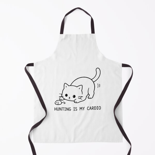 Item preview, Hunting Is My Cardio Cute Cat Toy Mouse Minimalist Line Art Graphic designed and sold by The Upside Down.