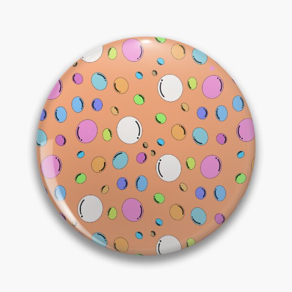Item preview, Playful Colorful Bubbles on Orange - Seamless Pattern designed and sold by Sasitee.