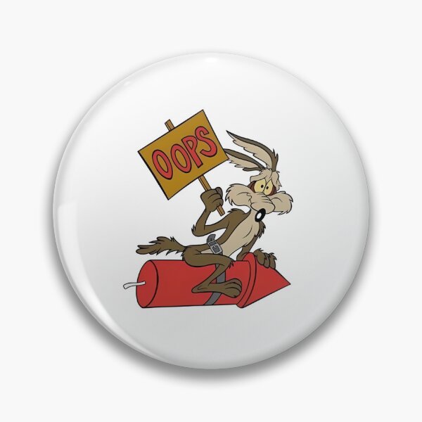 Item preview, Looney Tunes Wile E Coyote Riding Acme Rocket Oops Sign designed and sold by sauruscreated.