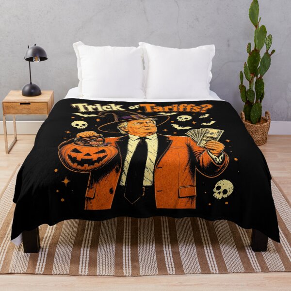 Item preview, trick or tariffs halloween trump designed and sold by watanabeee.