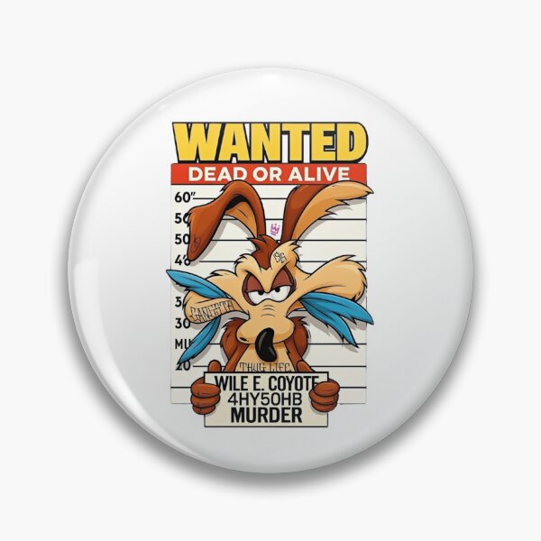 Item preview, Looney Tunes Wile E Coyote Wanted Dead Or Alive Mugshot designed and sold by sauruscreated.