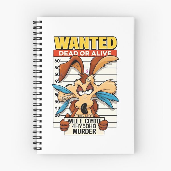 Item preview, Looney Tunes Wile E Coyote Wanted Dead Or Alive Mugshot designed and sold by sauruscreated.