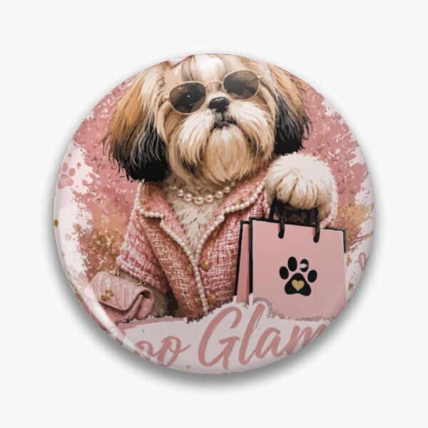 Item preview, Shih Tzu Too Glam to Give a Woof – Fashionista Dog designed and sold by PawsAndPallette .