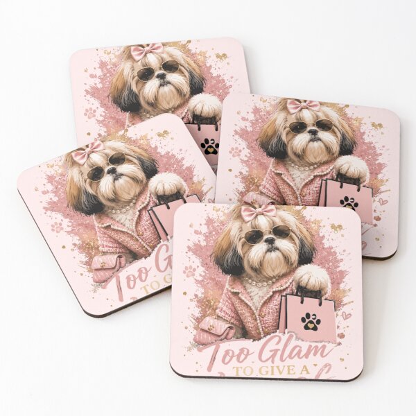Item preview, Shih Tzu Too Glam to Give a Woof – Fashionista Dog designed and sold by PawsAndPallette .