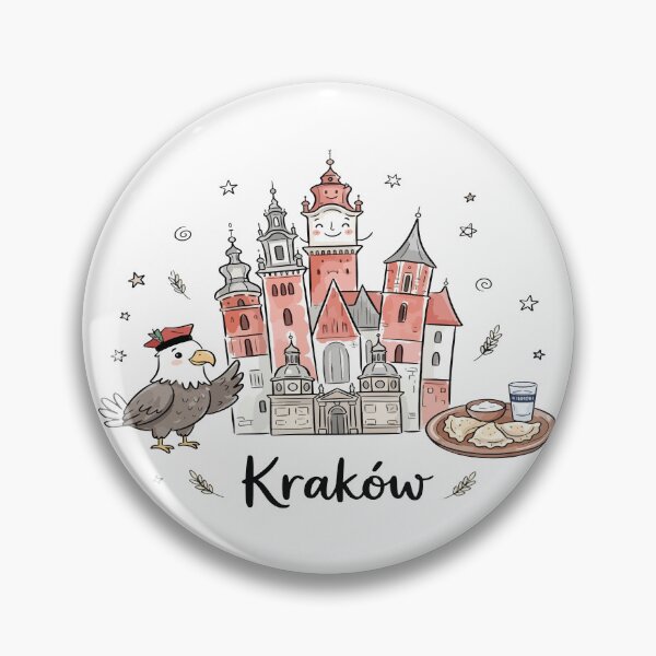 Item preview, Cute Krakow Poland Doodle Art designed and sold by RamyGallery.