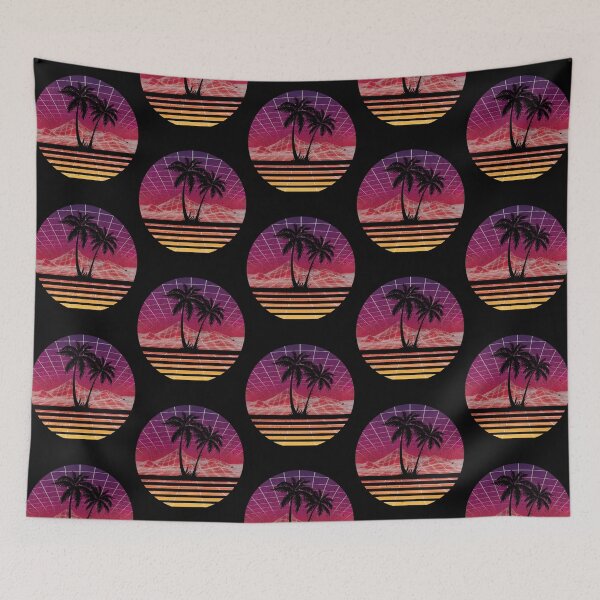 Item preview, Modern Retro 80S Outrun Sunset Palm Tree Silhouette - Original designed and sold by ambrialau-rie.