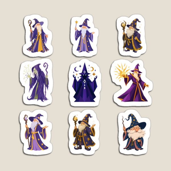 Item preview, Sticker Pack | Fantasy Wizard Sticker Pack | Magical Wizards & Witches designed and sold by DigiArt8Design.