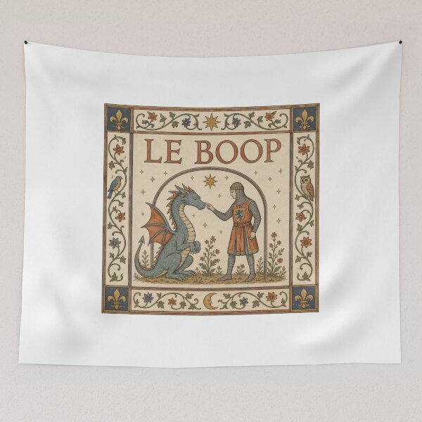 Item preview, Vintage Le Boop Meme Medieval Dragon Knight Design designed and sold by PartyFam.