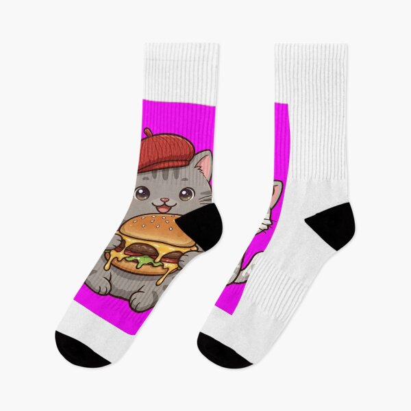Item preview, Freda and Junior Burger and Fries - Kawaii Foodie Cat Duo designed and sold by MAISON SYLVIE.
