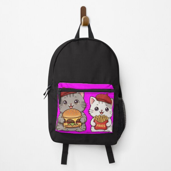 Item preview, Freda and Junior Burger and Fries - Kawaii Foodie Cat Duo designed and sold by MAISON SYLVIE.