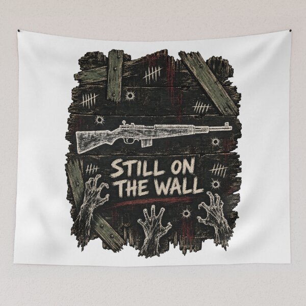 Item preview, Chalk Wall Undead Survival Rifle designed and sold by NextLevelThread.