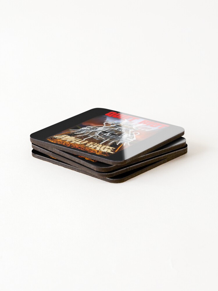Thumbnail 4 of 5, Coasters (Set of 4), Quiet Riot Road Rage Mask designed and sold by ODELUNITY.