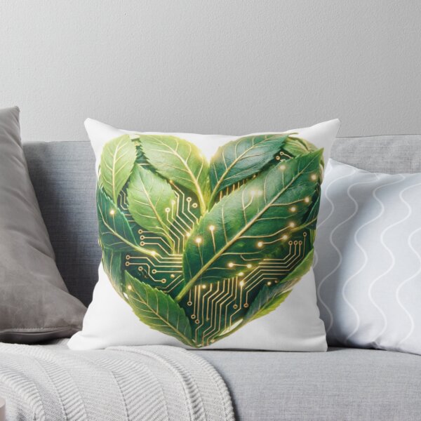 Item preview, Eco Tech Circuit Leaf Heart designed and sold by IntelliMindDesigns.