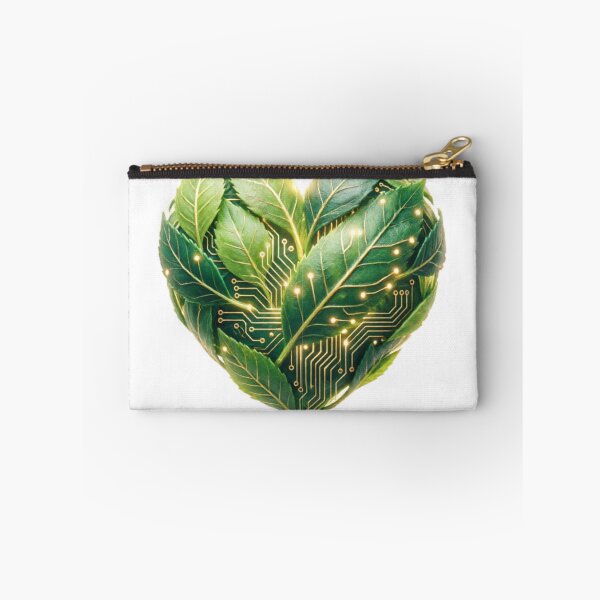 Item preview, Eco Tech Circuit Leaf Heart designed and sold by IntelliMindDesigns.