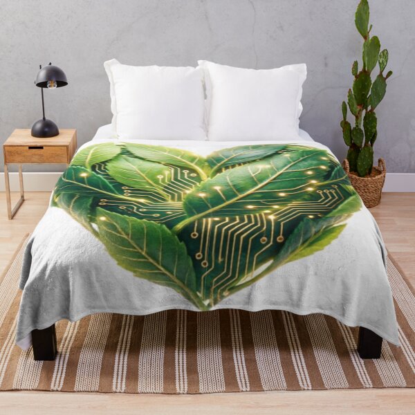 Item preview, Eco Tech Circuit Leaf Heart designed and sold by IntelliMindDesigns.