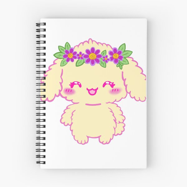 Item preview, Kawaii bunny with flower crown | Cute flirty bunny designed and sold by BunnySoftArt.