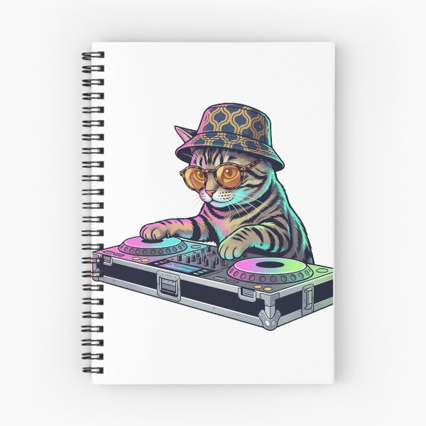 Item preview, DJ Cat Funny Music Producer Turntable Hip Hop designed and sold by Iyierogi.