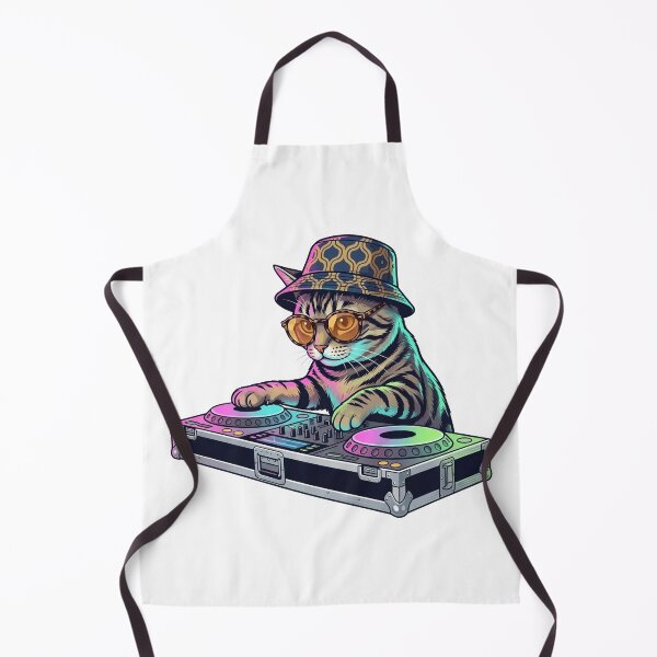 Item preview, DJ Cat Funny Music Producer Turntable Hip Hop designed and sold by Iyierogi.