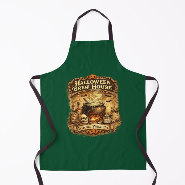 Item preview, Halloween Brew House Witches Welcome Vintage Halloween Witch Potion Cauldron Design designed and sold by mocci10.