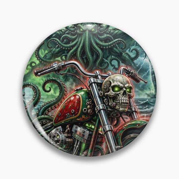 Item preview, Cthulhu Cycle Skull Chopper designed and sold by WeirdWheeledArt.