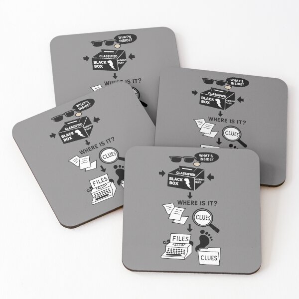 Item preview, The Classified Black Box - Investigative Mystery Art designed and sold by Urban-InkStudio.