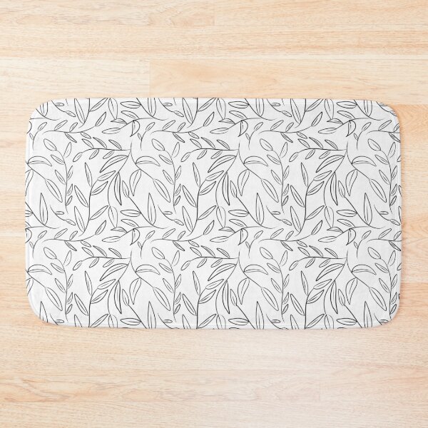 Item preview, Black and white seamless Leaf Design designed and sold by Cato Designs.