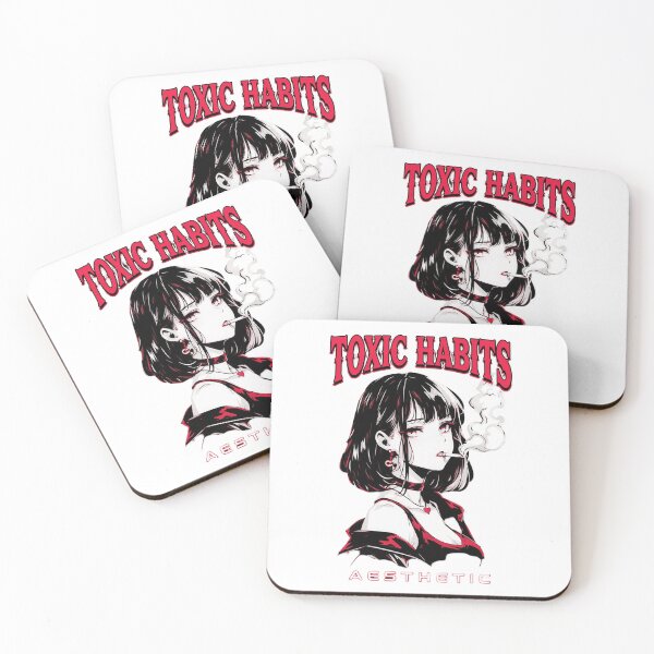 Item preview, Toxic Habits Aesthetic Anime Girl designed and sold by fredcoleman.