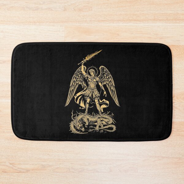 Item preview, St Michael Archangel Flaming Sword Catholic Line Art designed and sold by Apostolic Art & Apparel.