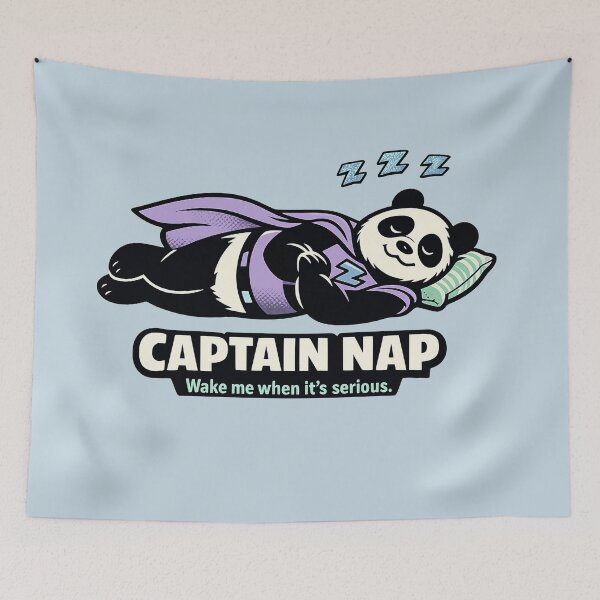 Item preview, Captain Nap – Wake Me When It's Serious designed and sold by KungPowUnicorn.