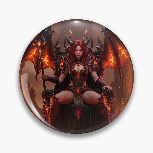 Item preview, Red Demon Queen Fiery Throne Underworld designed and sold by GalleryBrisArt.