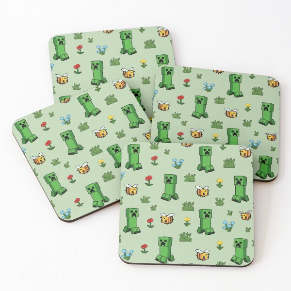 Item preview, Minecraft Creeper Bees Pattern designed and sold by LyssasMindArt.
