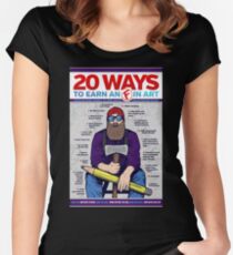 "20 ways to earn an 'F' in Art" - Educational Infographic Design - Generic version Women's Fitted Scoop T-Shirt
