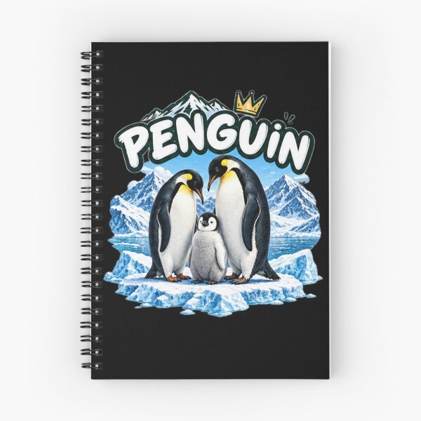 Item preview, Penguin Family Ice Royalty - Cute Emperor Penguin Couple & Chick Art designed and sold by NeO² Studio.