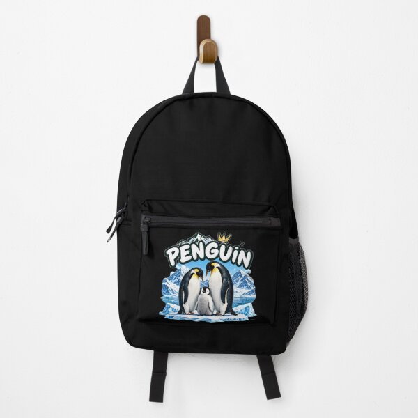 Item preview, Penguin Family Ice Royalty - Cute Emperor Penguin Couple & Chick Art designed and sold by NeO² Studio.