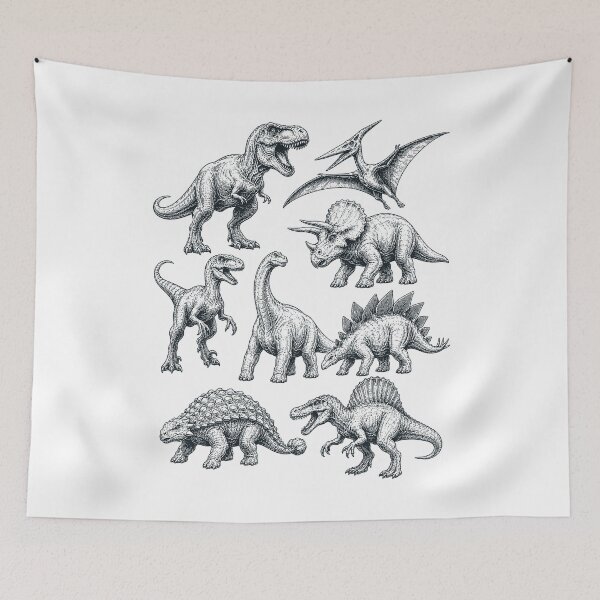 Item preview, Vintage Dinosaur Collection Prehistoric Animals designed and sold by MO DESIGNS.
