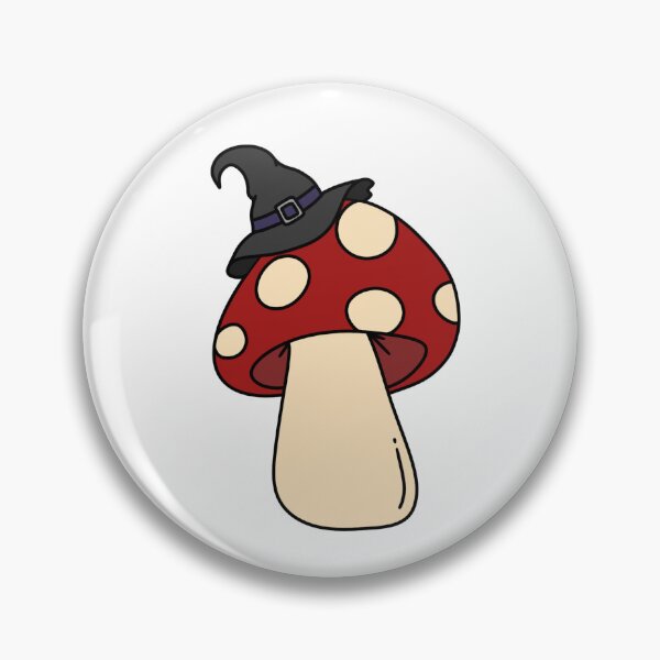 Item preview, Cute Spooky Mushroom Wearing a Witches Hat designed and sold by andreastunner.