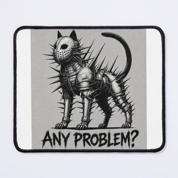 Item preview, Armored Warrior Cat Any Problem? designed and sold by Mystic & Celestial Art.