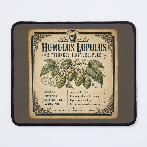 Item preview, Funny Homebrewing Gift Humulus Lupulus Hops Vintage Apothecary Label Homebrew Humor Craft Beer Gift Brewer Shirt Homebrewer Gift Mug designed and sold by Fanverse Merchandise.