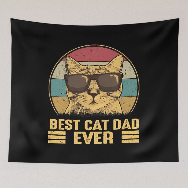 Item preview, Best Cat Dad Ever Retro Sunglasses Cat designed and sold by Dmo3HarkoArt.